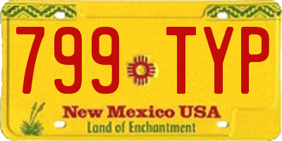 NM license plate 799TYP