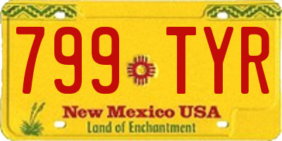 NM license plate 799TYR