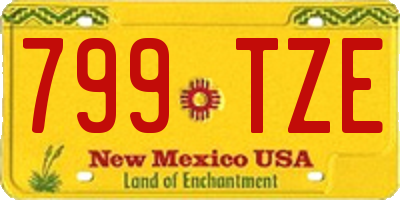 NM license plate 799TZE
