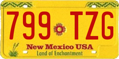 NM license plate 799TZG