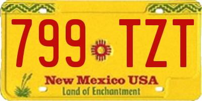 NM license plate 799TZT