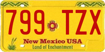 NM license plate 799TZX