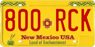 NM license plate 800RCK