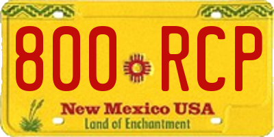 NM license plate 800RCP