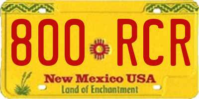 NM license plate 800RCR