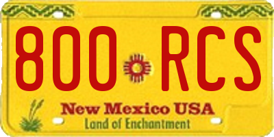 NM license plate 800RCS
