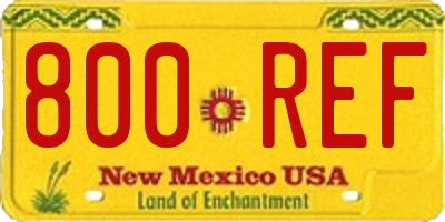 NM license plate 800REF