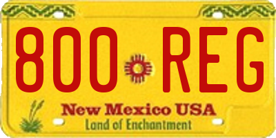 NM license plate 800REG