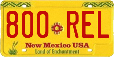 NM license plate 800REL