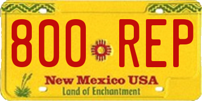 NM license plate 800REP