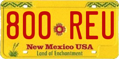 NM license plate 800REU