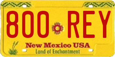 NM license plate 800REY
