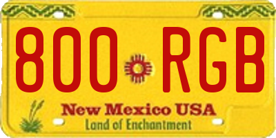 NM license plate 800RGB