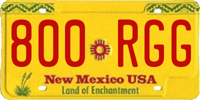 NM license plate 800RGG