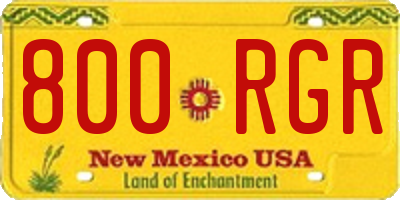 NM license plate 800RGR