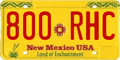 NM license plate 800RHC