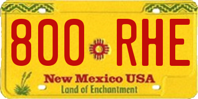 NM license plate 800RHE