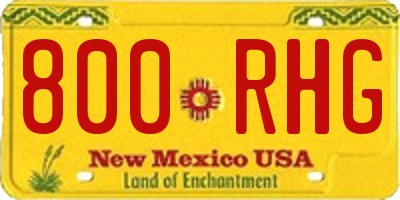 NM license plate 800RHG