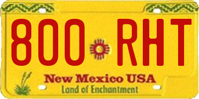 NM license plate 800RHT