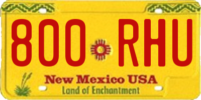 NM license plate 800RHU