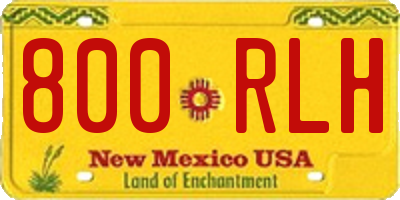 NM license plate 800RLH