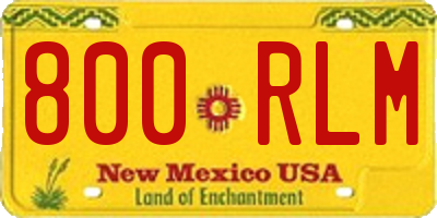 NM license plate 800RLM