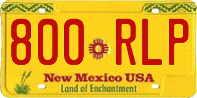 NM license plate 800RLP
