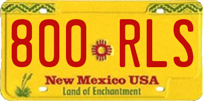 NM license plate 800RLS