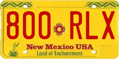 NM license plate 800RLX