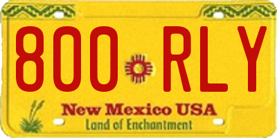 NM license plate 800RLY