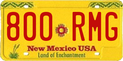 NM license plate 800RMG