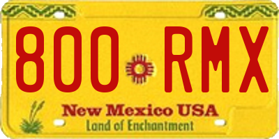 NM license plate 800RMX
