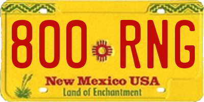 NM license plate 800RNG