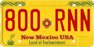 NM license plate 800RNN