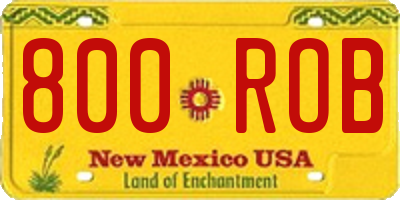 NM license plate 800ROB