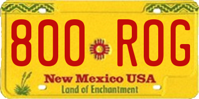 NM license plate 800ROG