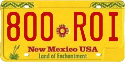 NM license plate 800ROI