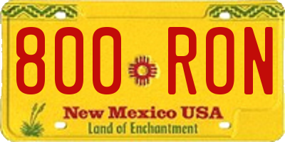 NM license plate 800RON