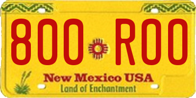 NM license plate 800ROO