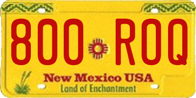 NM license plate 800ROQ