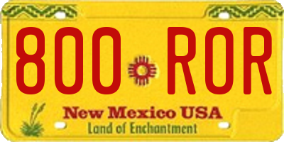 NM license plate 800ROR