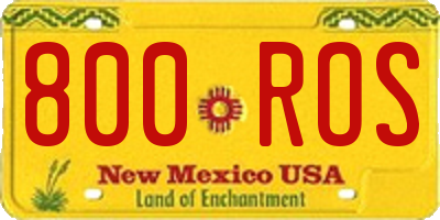 NM license plate 800ROS