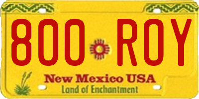 NM license plate 800ROY