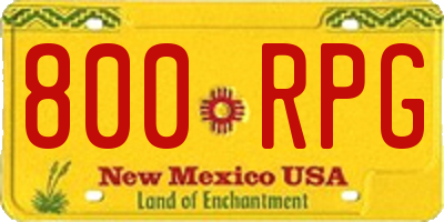 NM license plate 800RPG