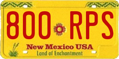 NM license plate 800RPS