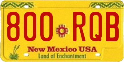 NM license plate 800RQB