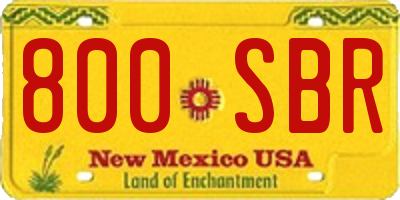 NM license plate 800SBR