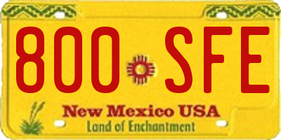 NM license plate 800SFE