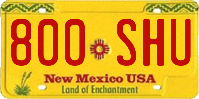 NM license plate 800SHU