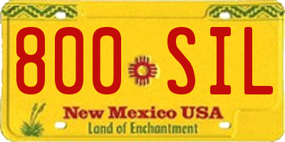 NM license plate 800SIL